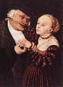 CRANACH, Lucas the Elder, Old Man and Young Woman hgsw